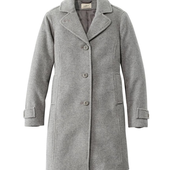 LL Bean - Women's Classic Lambswool Polo Coat, Three-Quarter - Size 16 - Picture 4 of 4